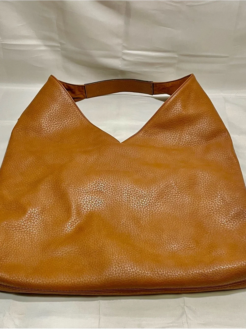 Steve Madden Cognac Pebbled Leather Hobo Shoulder Bag